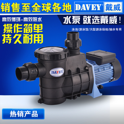 DAVEY/戴威游泳池吸污机循环过滤水泵 海鲜水池鱼池自吸水泵设备